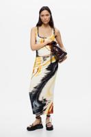 Gebreide rok met print - YELLOW - XL