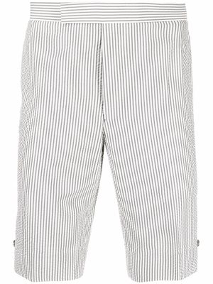 Thom Browne short à rayures - Gris