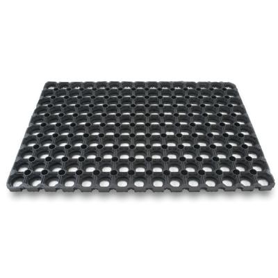 Rubberen deurmat/schoonloopmat - zwart - 40 x 60 cm - Inloopmat - Buitenmat - Voeten vegen