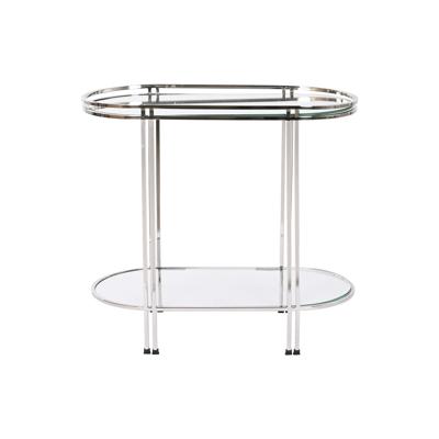 Bijzettafel Home ESPRIT Zilverkleurig Staal Spiegel 70 x 35 x 63 cm