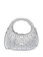 Miu Miu mini sac porté épaule Miu Wander matelassé - Argent - thumbnail