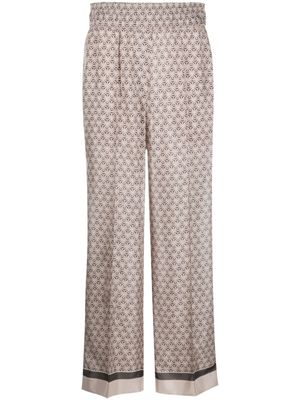 Brunello Cucinelli pantalon ample à imprimé géométrique - Tons neutres