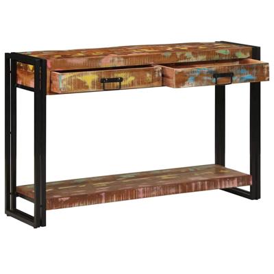 Wandtafel Multikleur 120 x 33 x 75 cm massief gerecycled hout