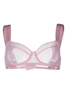 Zhilyova soutien-gorge à bande logo - Rose