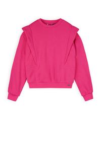 NoBell Meisjes super soft sweater fancy schouder - Kolly - Piiink roze