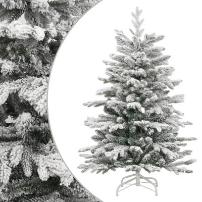 Kunstkerstboom met scharnieren en sneeuw 240 cm