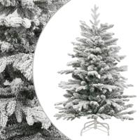 Kunstkerstboom met scharnieren en sneeuw 240 cm