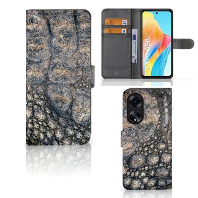 OPPO A98 5G | Telefoonhoesje | Met pasjeshouder | Krokodillenprint