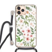 Botanical sweet flower heaven: iPhone 11 Pro Transparant Hoesje met koord