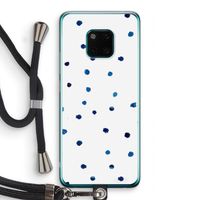 Blauwe stippen: Huawei Mate 20 Pro Transparant Hoesje met koord
