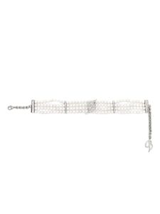 Blumarine collier ras-du-cou serti de perles - Argent