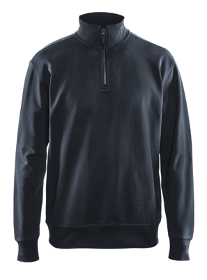 Blåkläder Sweatshirt met halve rits 33691158 | Donker marineblauw | Maat XS - 7330509605189