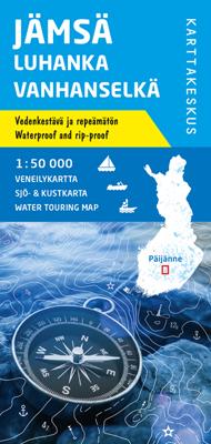 Waterkaart Jämsä Luhanka Vanhanselkä | Karttakeskus