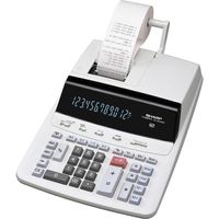 Sharp CS-2635 RHGY Bureaurekenmachine met printer werkt op het lichtnet Grijs Aantal displayposities: 12