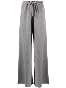 Jil Sander pantalon en cachemire à lien de resserrage - Gris