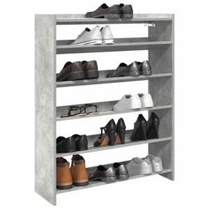 VidaXL Schoenenkast 80x25x100 cm bewerkt hout betongrijs