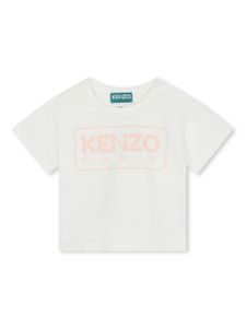 Kenzo Kids t-shirt en coton à logo imprimé - Tons neutres