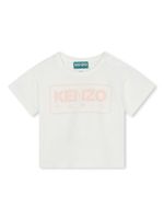 Kenzo Kids t-shirt en coton à logo imprimé - Tons neutres