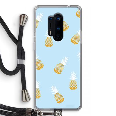 Ananasjes: OnePlus 8 Pro Transparant Hoesje met koord