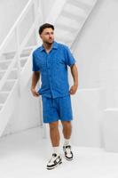 Croyez Monogram Towelling Zomerset Heren Blauw - Maat S - Kleur: Blauw | Soccerfanshop