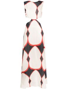 Raquel Diniz Maxi-jurk met uitgesneden detail - Beige