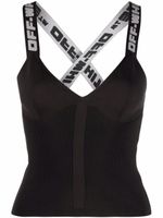 Off-White débardeur à bretelles à logo - Noir