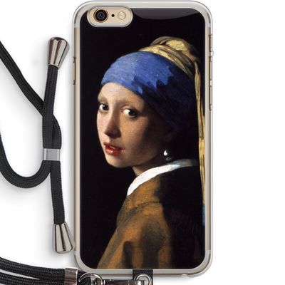 The Pearl Earring: iPhone 6 PLUS / 6S PLUS Transparant Hoesje met koord