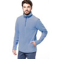 Fleece trui - sky blauw - warme sweater - voor heren - polyester 2XL  - - thumbnail