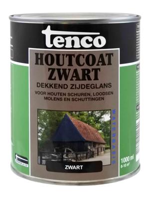 Houtcoat waterbasis zwart 1l verf/beits - Tenco