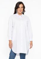 Yoek Blouse-jurk POPLIN STRETCH | Wit | Maat 50/52