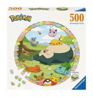 Pokémon Round Jigsaw Puzzle Flowery Pokémon (500 pieces) - thumbnail