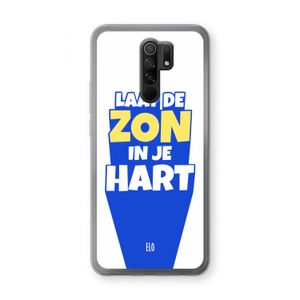 Laat de zon in je hart: Xiaomi Redmi 9 Transparant Hoesje