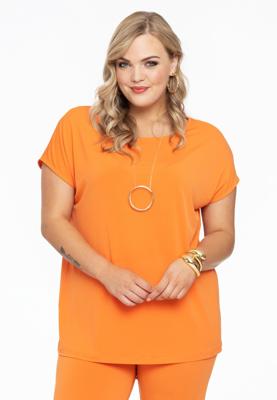 Yoek T-shirt kapmouwen | Oranje | Maat 42/44