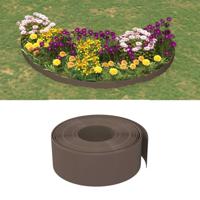 VidaXL Tuinrand 10 m 20 cm polyetheen bruin