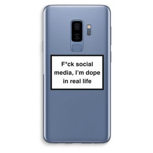 I'm dope: Samsung Galaxy S9 Plus Transparant Hoesje