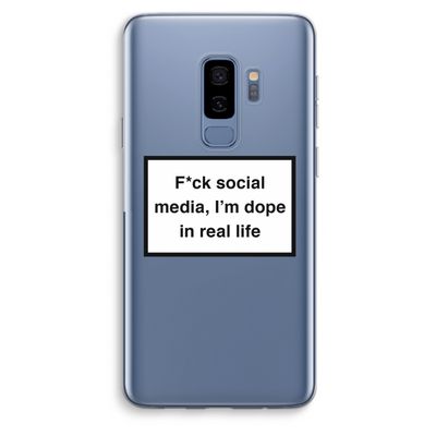 I'm dope: Samsung Galaxy S9 Plus Transparant Hoesje