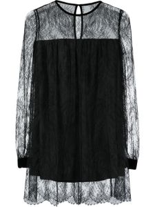 Saint Laurent robe courte à design superposé - Noir