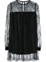 Saint Laurent robe courte à design superposé - Noir