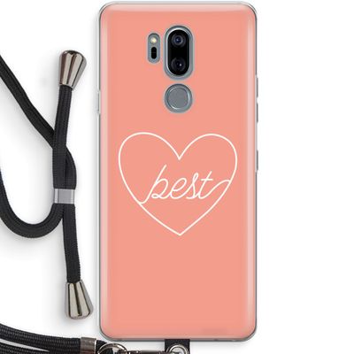 Best heart: LG G7 Thinq Transparant Hoesje met koord