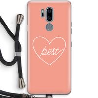 Best heart: LG G7 Thinq Transparant Hoesje met koord