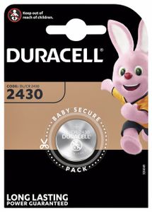 Batterij Duracell knoopcel 1xCR2430 lithium ÃƒËœ24mm 3V-280mAh