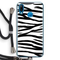 Zebra pattern: Huawei P20 Lite Transparant Hoesje met koord