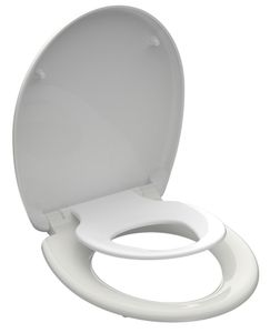 Schutte Duroplast WC-bril FAMILY WHITE met geïntegreerde kinderzitting | met soft-close en afklikbaar
 - 82940 - 82940