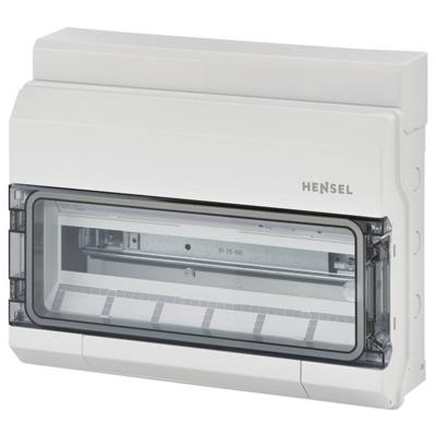Hensel 61001142 KV 9118 NT Kleine verdeelkast Opbouw (op muur) Aantal groepen: 18 Aantal rijen: 1 Inhoud: 1 stuk(s)
