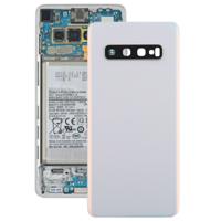Batterij achtercover met camera lens voor Galaxy S10 (wit)