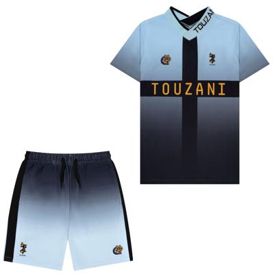 Touzani Taisho Kawarimomo Trainingsset Kids Lichtblauw Zwart Goud