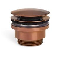 Afvoerplug Blue Label Brondby | 5/4" | Click waste | Messing | Rond | Geborsteld brons PVD