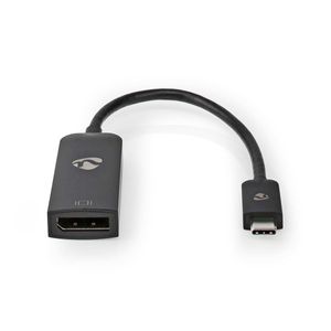 USB-Adapter | USB 3.2 Gen 1 | USB-C© Male | DisplayPort Female | 0.20 m | Rond | Vernikkeld | PVC