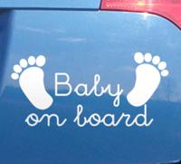 Baby aan boord sticker Schattige eenkleurige voeten