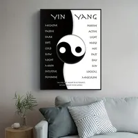Yin Yang Poster in Zwart-Wit - Home & Living - Spiritueelboek.nl - thumbnail